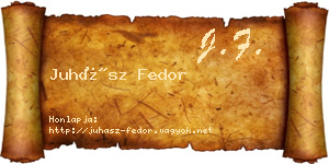 Juhász Fedor névjegykártya
